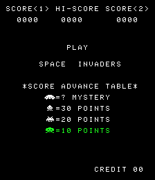 Space Invaders + Space Invaders M Title Screen